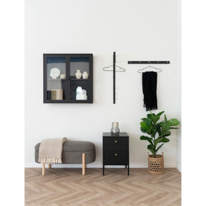Branca bænk med opbevaring, brun/natur, 97 cm