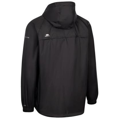 Trespass QIKPAC packaway regnjakke med pose, unisex, sort/rød
