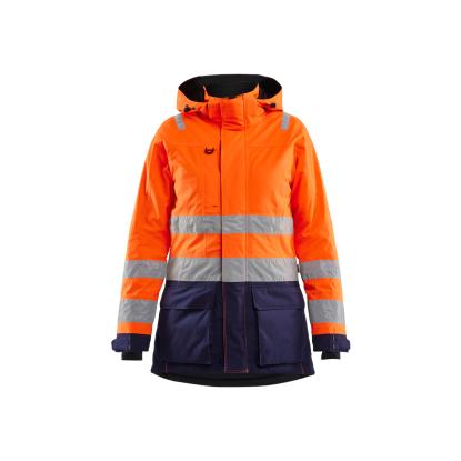 Blåkläder 4472 dame high vis vinterparkajakke, hi-vis orange/marineblå