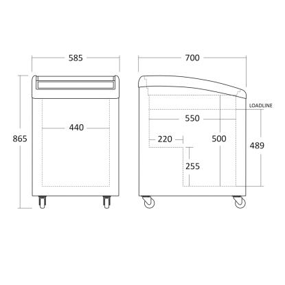 Scandomestic IC155D isfryser, 94 liter