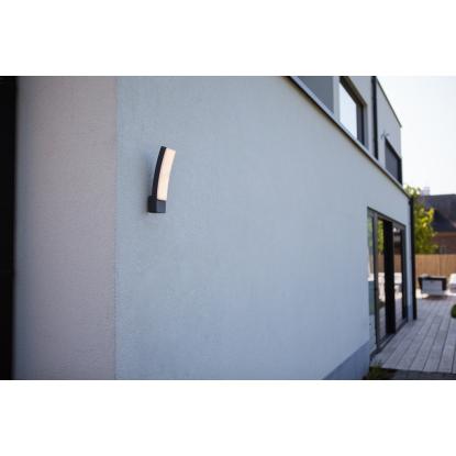 LUTEC KIRA udendørs LED væglampe, H31,1 cm, IP54, mørk grå