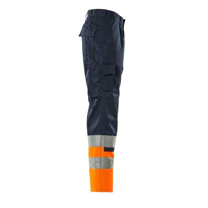MASCOT SAFE COMPETE Patos arbejdsbukser med knælommer, marine/hi-vis orange