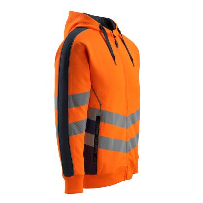 MASCOT SAFE SUPREME Corby hættetrøje med lynlås, hi-vis orange/mørk marine