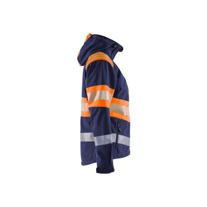 Blåkläder 4404 dame high vis softshell jakke, marineblå/hi-vis orange