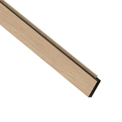 I-Wood UniPanel afslutningsliste, hvid olieret, sort kerne, egefiner, 17 x 55 x 2780 mm