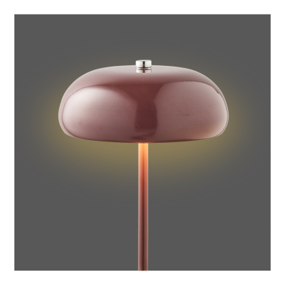 Margate LED bordlampe, genopladelig, H23 cm, bordeaux
