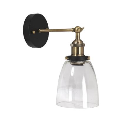 PR Home Kappa væglampe, IP23, E27, sort/messing