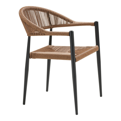 Canari havestol, aluminium/polyrattan, natur/sort