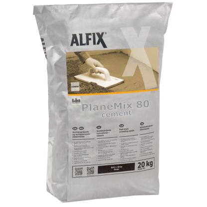 Alfix PlaneMix 80 cement, grå - 18 kg