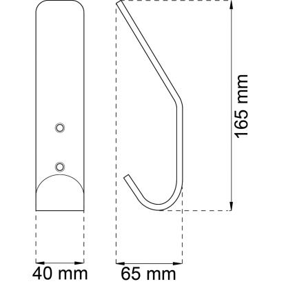 Habo Robust enkeltkrog, rustfri, 165 x 40 mm