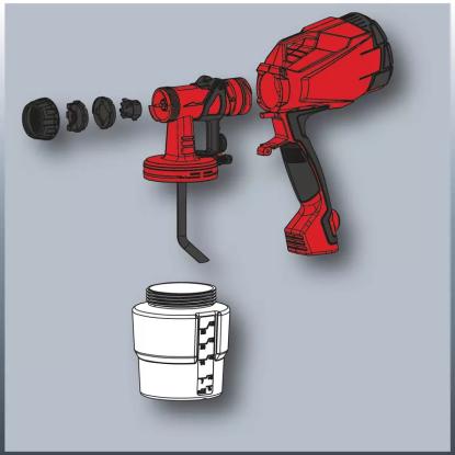 Einhell TC-SY 500 P malersprøjtepistol, 500 W