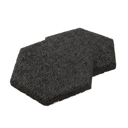 FibroTech Hexagon Multifin træbetonplade, sort, 25 x 289 x 250 mm - 18 stk.