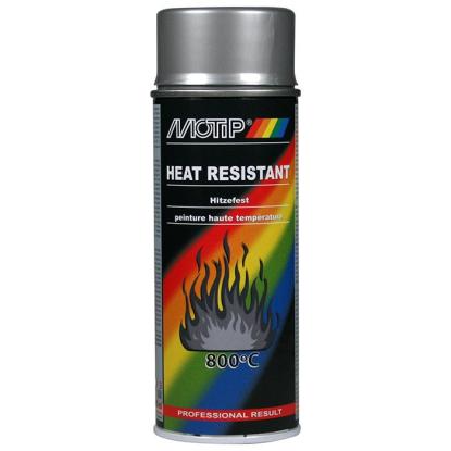 Motip varmefast spray, 800°, 400 ml - sølv