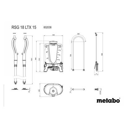 Metabo RSG 18 LTX 15 rygsprøjte, 18V, uden batteri og lader