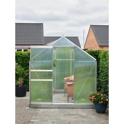 Halls Popular drivhus 5,0 m², alu, 4 mm poly