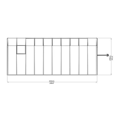 Rion Sun Room 410 udestue, polypropylen/akryl, hvid - 16,3 m²