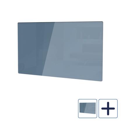 Nobø clip on glass front til el-radiator, retroblå