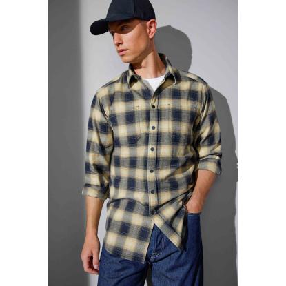 Seven Seas S64 Flannel skjorte, unisex, sand