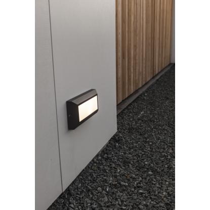 LUTEC HELENA udendørs LED væglampe, B23 cm, IP54, 4000K, mørk grå