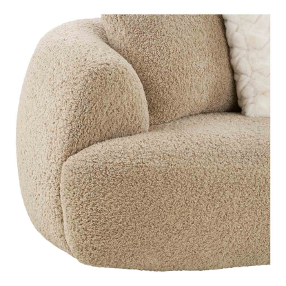 Dali sofa med fire puder, lysebrun