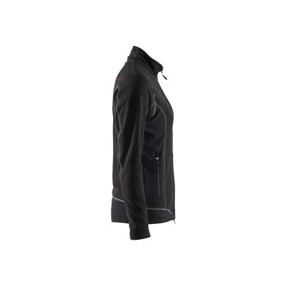 Blåkläder 4924 dame microfleece jakke, sort/rød