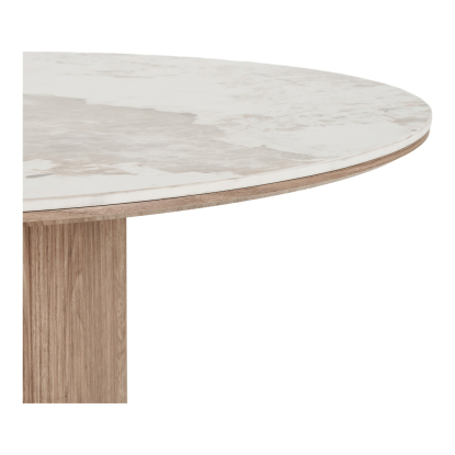 Athens spisebord med keramisk bordplade, hvid/brun, 100 x 210 cm