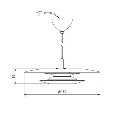Belid Eclipse pendel, Ø43 cm, G9, mat hvid