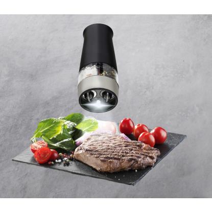 WENKO Kitchen 2-i-1 elektrisk krydderikværn med LED-belysning