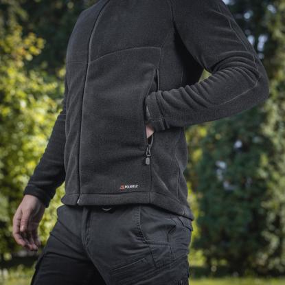 M-TAC Sprint Polartec fleecetrøje med hætte, sort