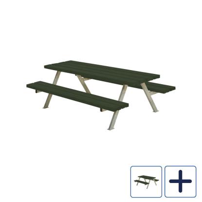 PLUS Alpha Junior bord/bænkesæt, grøn/nåletræ