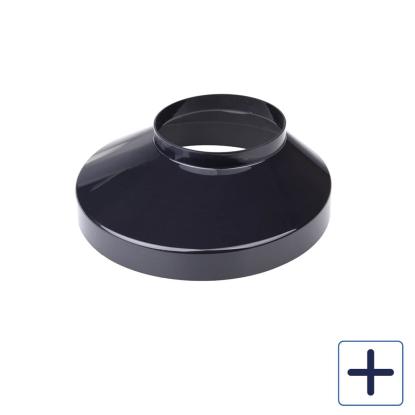 Plastmo brøndkrave, PVC, sort, Ø150 mm