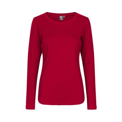 ID 0509 Interlock T-shirt med lange ærmer, dame, rød