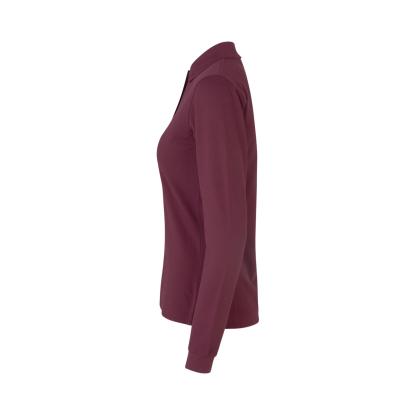 ID 0545 poloshirt med stretch, langærmet, dame, bordeaux
