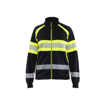 Blåkläder 3505 dame high vis sweatshirt, sort/hi-vis gul