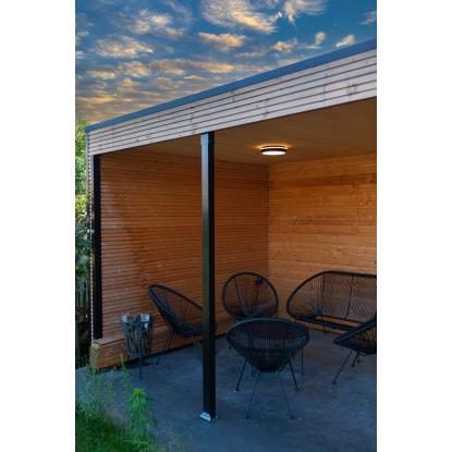 LUTEC GOLETA udendørs LED væglampe, Ø30 cm, IP54, sort