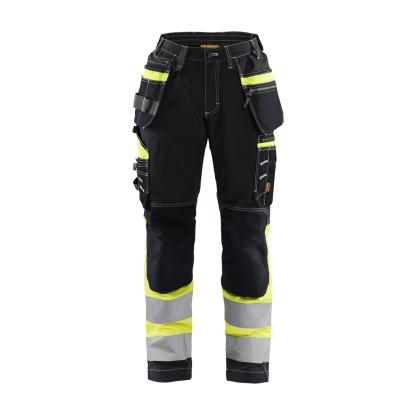 Blåkläder 7196 dame high vis buks med stretch, sort/hi-vis gul