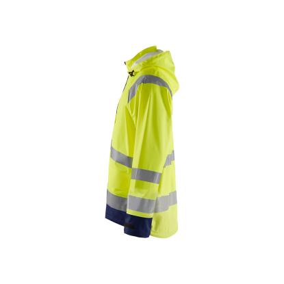 Blåkläder 4323 high vis regnjakke level 1, hi-vis gul/marineblå
