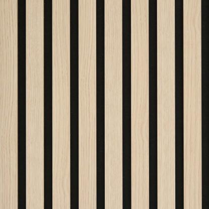 FOG & VENØ Fjordwall akustikpanel, eg, brun MDF, sort filt, 600 x 2400 x 19 mm
