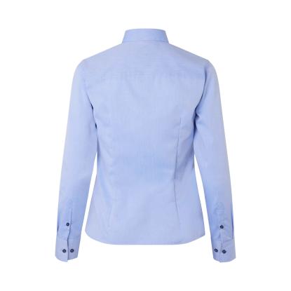 Seven Seas S372 Fine Twill Contrast skjorte, modern, dame, lys blå
