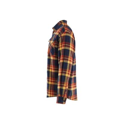 Blåkläder 3288 flannelskjorte, brændt rød/mørk marineblå