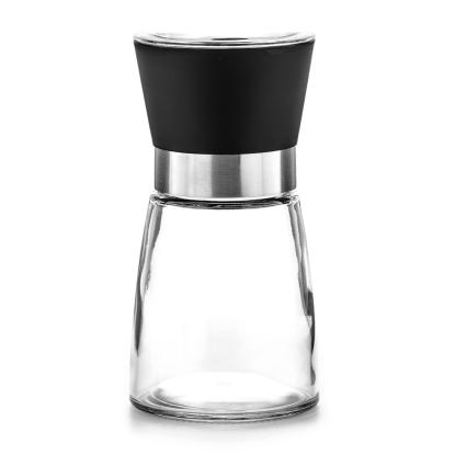 Steel-Function salt/peberkværnssæt med sort låg, keramisk