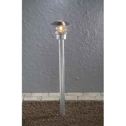 Konstsmide Modena bedlampe, IP23, Ø27 x 98 cm, galvaniseret