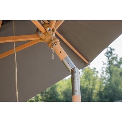 Venture Design Corypho parasol med tilt, grå/natur, Ø250 cm