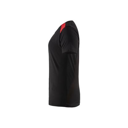 Blåkläder 3479 dame t-shirt, sort/rød