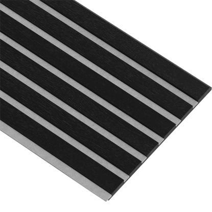 I-Wood Medio+ Original akustikpanel, sortmalet, grå filt og sort kerne, egefiner, 17 x 300 mm