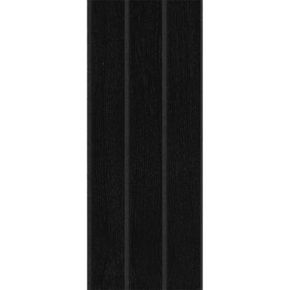 I-Wood Basic 3-lamel akustikpanel, sortmalet, sort filt og sort kerne, egefiner, 17 x 300 mm 