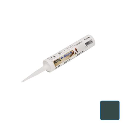 Alfix M-Silicon højelastisk fugemasse, sortgrå - 300ml