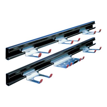 Spacemaker værktøjsliste med kroge, galvaniseret stål, sølv, 65 cm