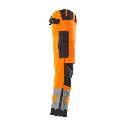 MASCOT SAFE SUPREME Kendal arbejdsbukser med knælommer, hi-vis orange/mørk marine
