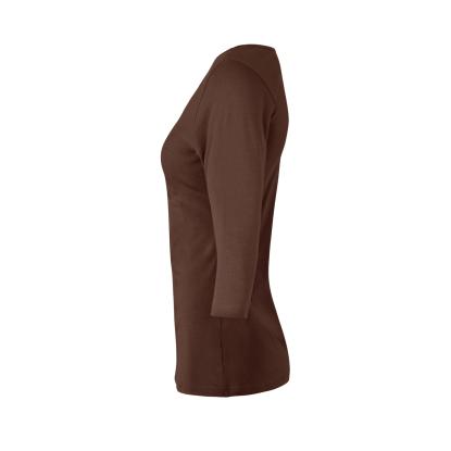ID 0597 Stretch T-shirt med korte ærmer, dame, mocca